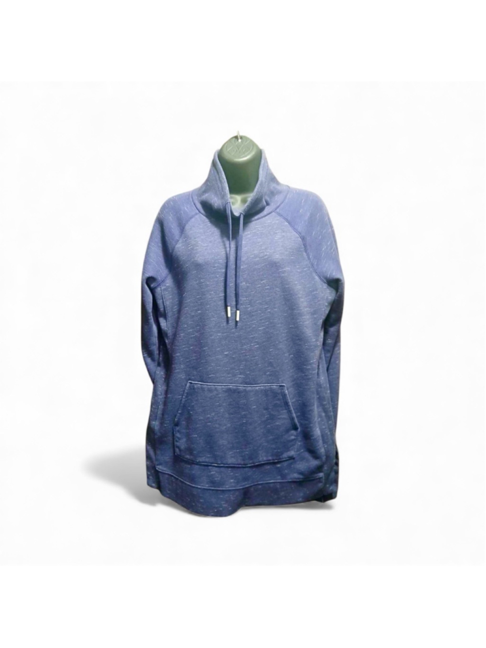 Tek Gear Women's Ultrasoft Fleece Cowl Neck Tunic Hoodie Blue Small (JC151)